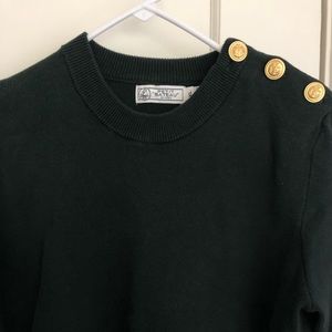 Petit Bateau Forest Green Sailor Sweater - size XL